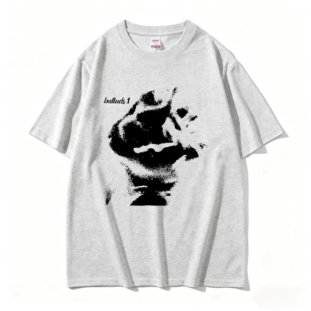 man clothing 100Cotton Tshirt Singer Joji Ballads Album American leisure Streetwear Hipster Fashionable Women Oversized shir