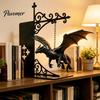 Akcesoria do domu w stylu smoczym Magiczna Pływająca Półka Lampka, Ciepłe Nocne Światło LED, Dekoracja Statua Magii Fantasy Wystrój Kącika do Czytania, Unikalne