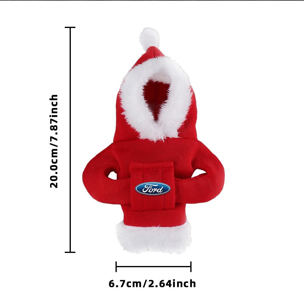 Christmas Styling Car Gear Shift Lever Cover Sweatshirt Gearshift Cover Decoration For Ford Focus Mustang Fiesta Kuga MK3 Ranger