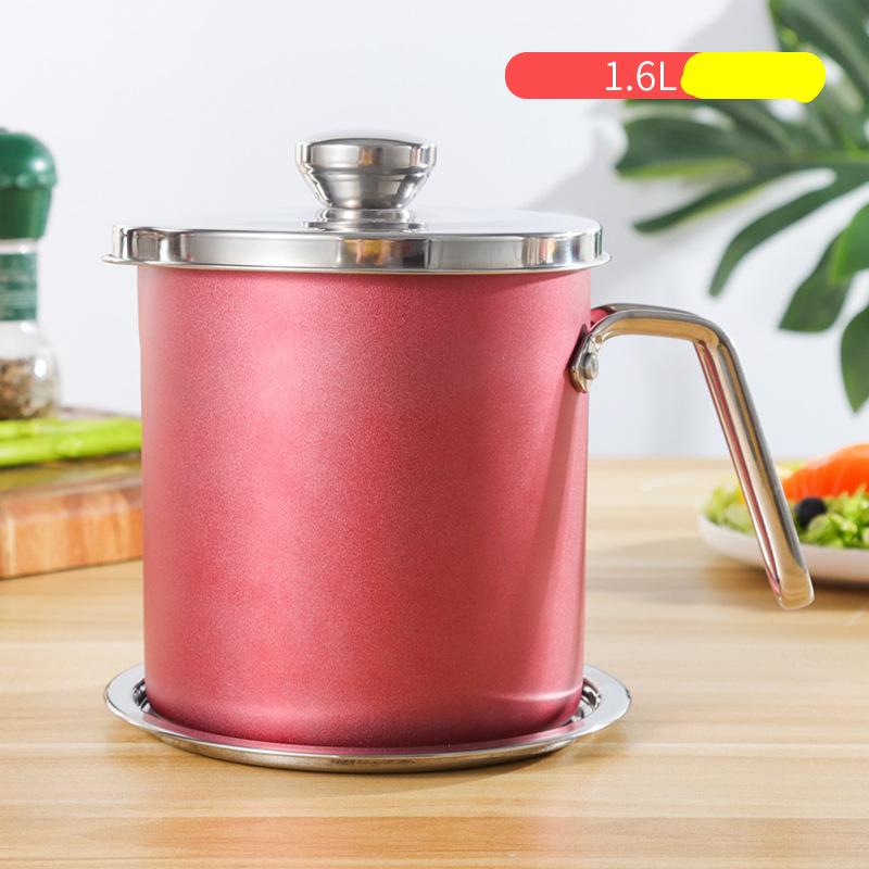 Stainless Steel Oil Filter Pot Grease Strainer Storage Tank Large Capacity Fat Separator Container Jug Can Kitchen Cooking Tools