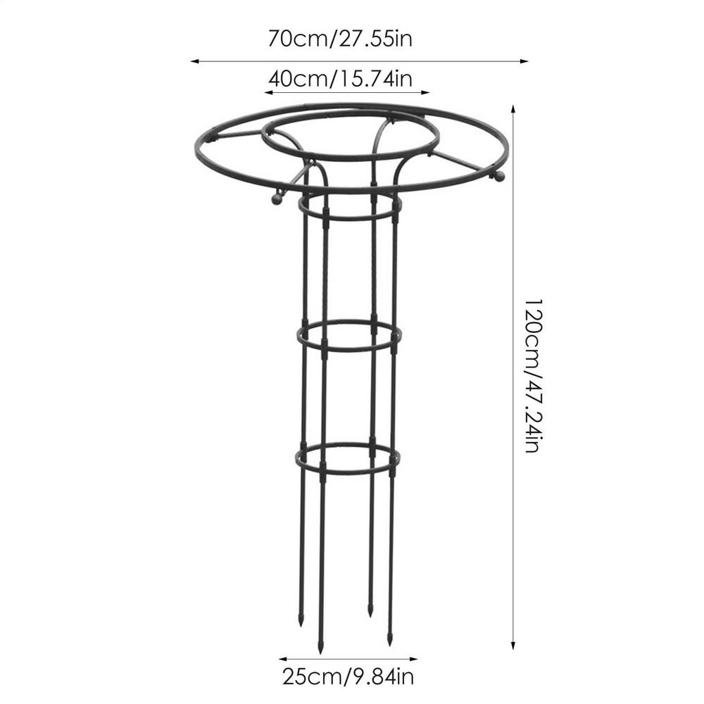 90cm/120cm/150cm/180cm/210cm Plant Support Stakes Vine Climbing Bracket for Potted Plants Garden Tools Semicircle Trellis