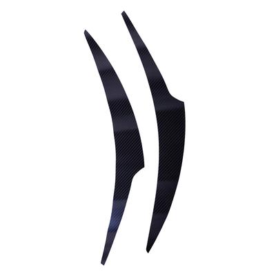 1 Pair Carbon Fiber Style PVC Front Headlight Lamp Eyebrow Eyelid Sticker Trim Cover Fit for Honda Accord 2014-2015
