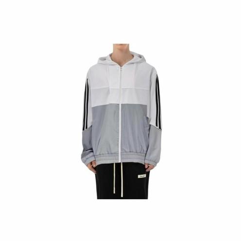 adidas U Util Wb 2 Sport Casual Woven Colorblock Stripe Jacket Men's White