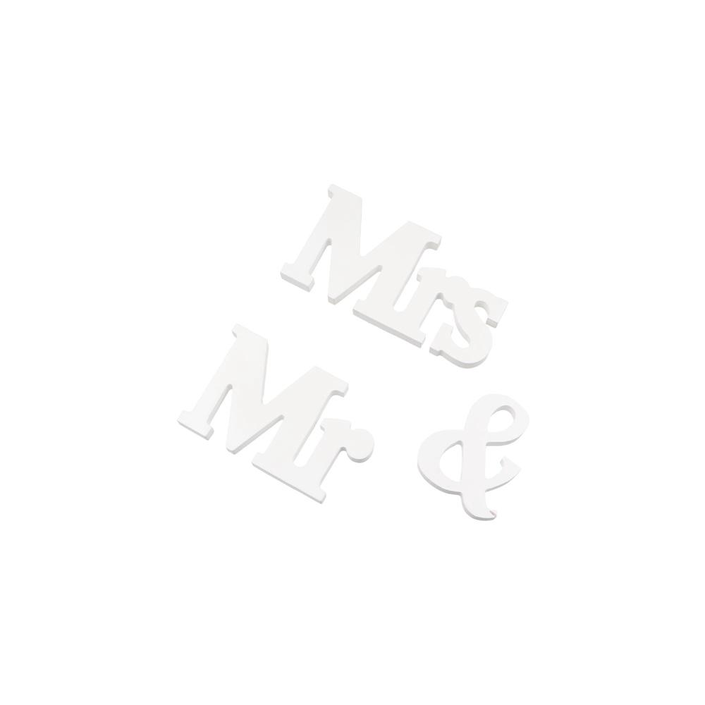 3Pcs/set Sign Mr & Mrs Wooden Ornaments Wedding Decoration Decoration Props  Married Party