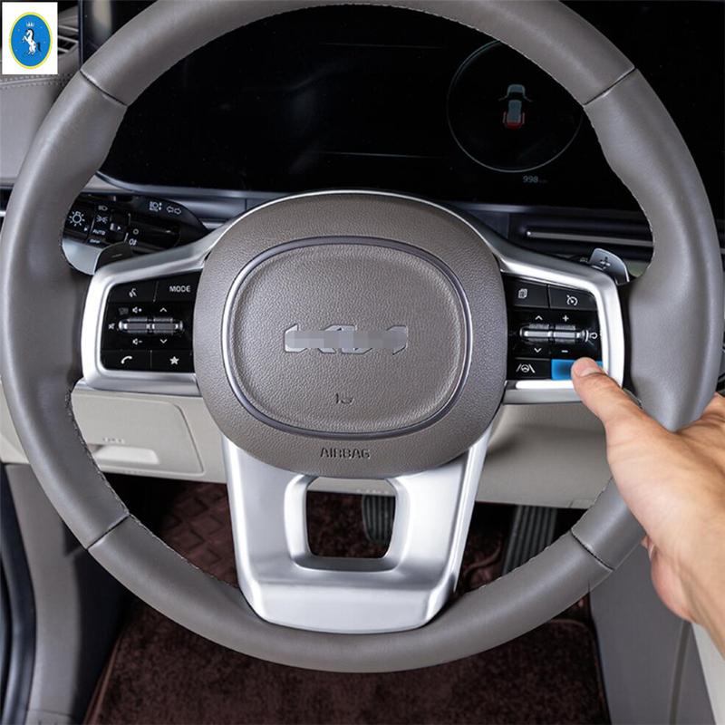 Carbon Fiber / Matte Style Steering Wheel Gear Panel Parts Cover Trim Fit For Kia Carnival KA4 - 2024 Interior Accessories