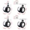 Furniture Casters Wheels Cabinet Universal Wheel Soft Rubber Universal Castor For Furniture Moving Practical Furniture Hardware