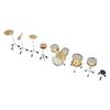 8 Pcs Mini Drum Kit Model Metal Attractive Decorative Vivid Style Dollhouse Instruments Model for