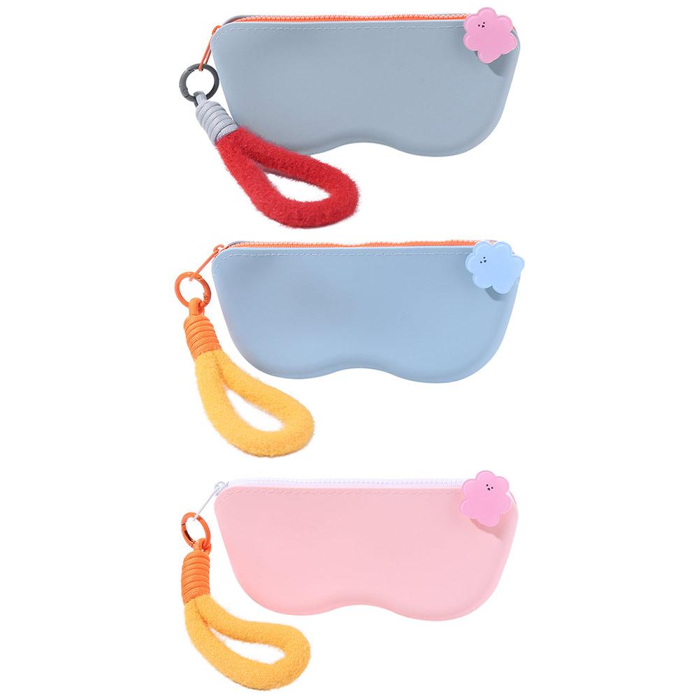 Eco-friendly Portable Zipper Eyeglasses Bag Plush Handle Glasses Storage Bag  Eyewear Accessories