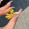 Phoenix Lace Adjustable Gold Ring - Women's Chinese Wedding Style