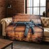 Gun Pistol Ammunition Bullet Cartridge Flannel Blanket Soft Warm Throw Blanket for Bedroom Living Room Bed Travel Camping Picnic