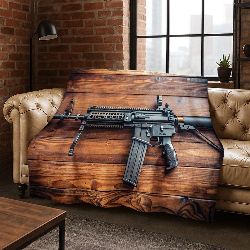 Gun Pistol Ammunition Bullet Cartridge Flannel Blanket Soft Warm Throw Blanket for Bedroom Living Room Bed Travel Camping Picnic