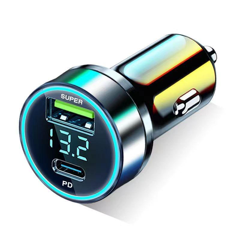 Afișaj digital Încărcător auto multifuncțional de 66 W cu încărcare rapidă PD+QC3.0