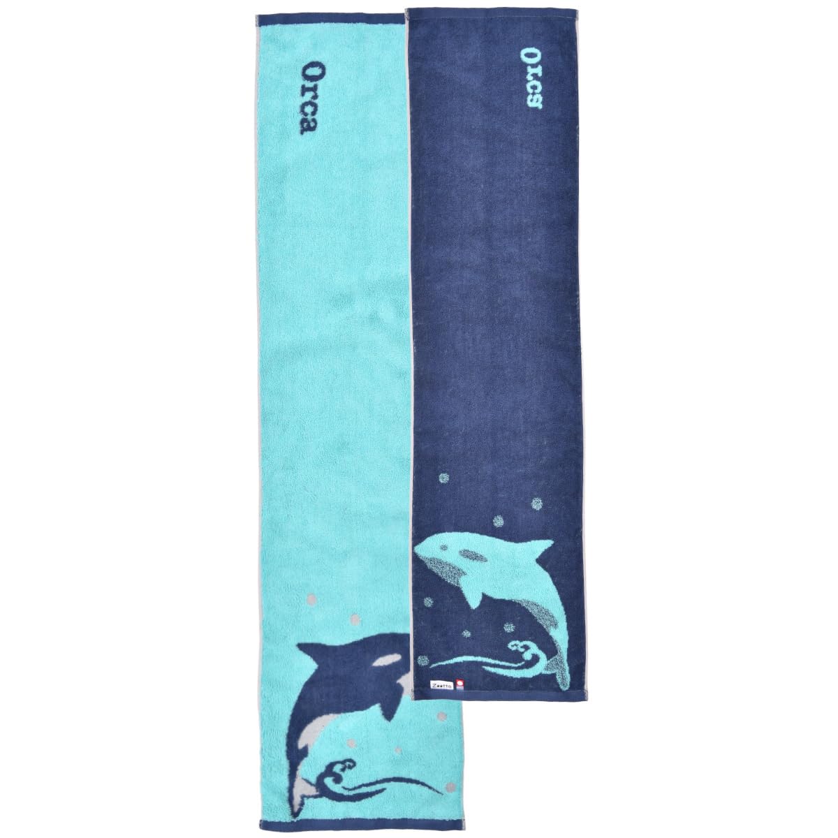 amife petit Imabari Towel Slim Towel Animal Print Reversible (Orca)