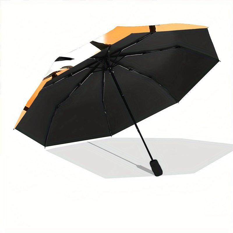 1pc Tiger Cub Auto Open/Close, Foldable Compact Leisure Cool Umbrella with 8-Rib Shaft, Perfect Gift For Men And Women 109