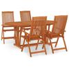 VidaXL Ensemble à Dîner de Jardin 5 pcs Mobilier de Salle à Manger de Patio Table et Chaises de Repas de Terrasse Extérieur 3087341