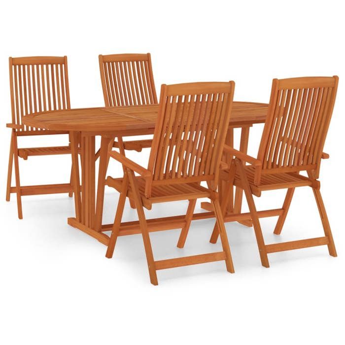 VidaXL Ensemble à Dîner de Jardin 5 pcs Mobilier de Salle à Manger de Patio Table et Chaises de Repas de Terrasse Extérieur 3087341
