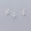 Hot Sale 925 Sterling Silver Hollow Four Leaf Clover Charm for Necklace Making Pendant