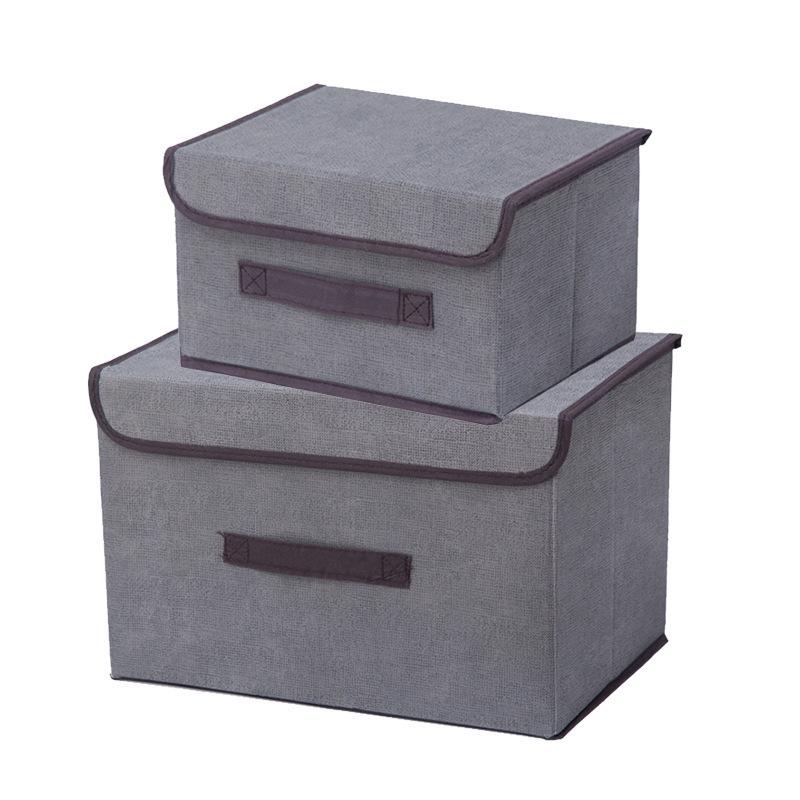 Portable Dustproof Cardboard Storage Box with Cover for Clothes and Toys