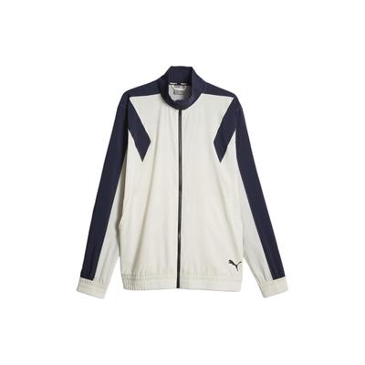 Colorblock Retro Sport Stehkragen Durchgehender Reißverschluss Webjacke Langarm Herren Jacke Off-White 523859-87