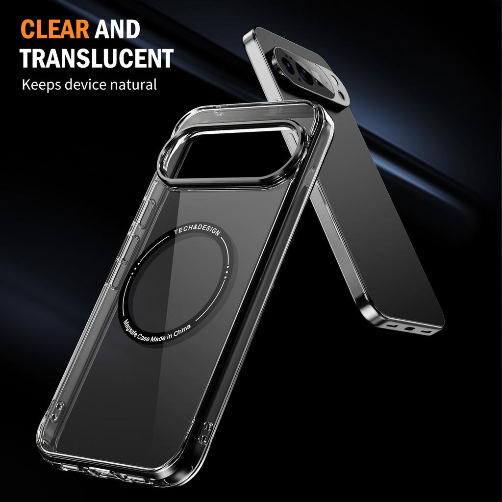 Husă de telefon magnetică HD-Transparentă Pentru Google Pixel 10 9 8 Pro XL 10PROXL 9ProXL 9A 8A Rezistentă la șocuri Pentru Magsafe Capac Dur Cristal