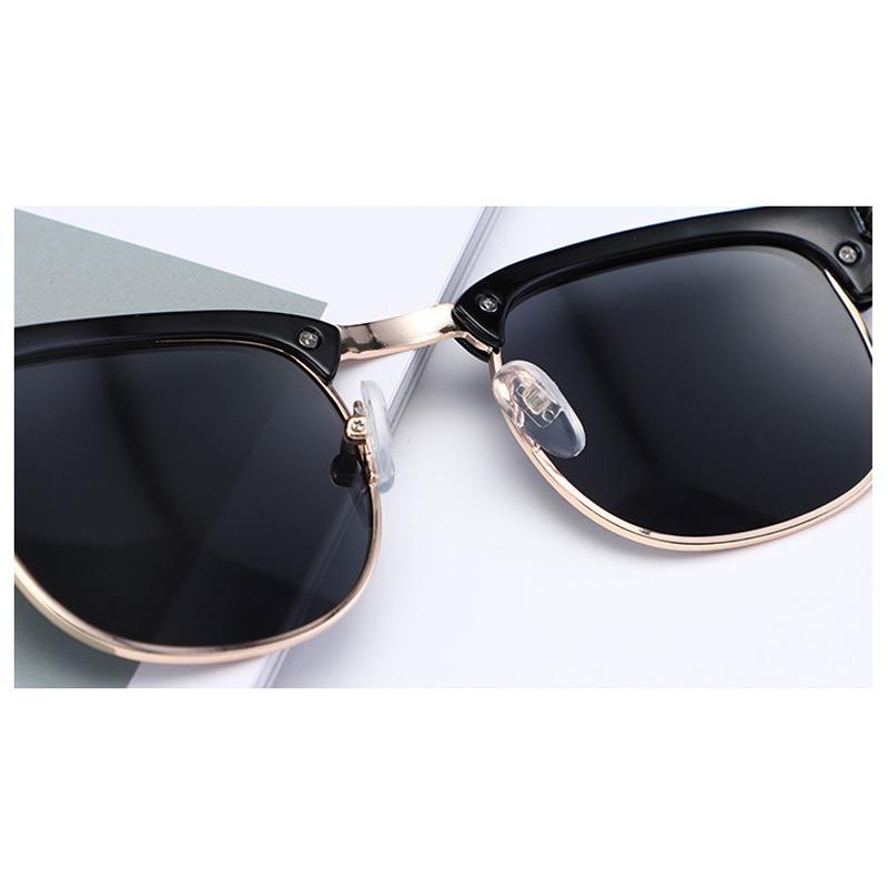 Semi-Rimless Night Vision Glasses for Driving Men Yellow Lens Goggles Classic Square Driving Women Eyeglasses