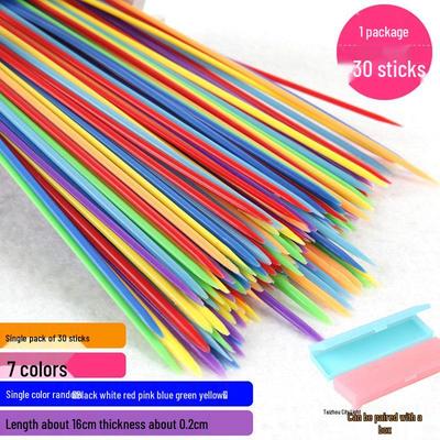 Colorful Pick-Up Sticks: 80s Nostalgic Interactive Educational Game for Kids and Parents