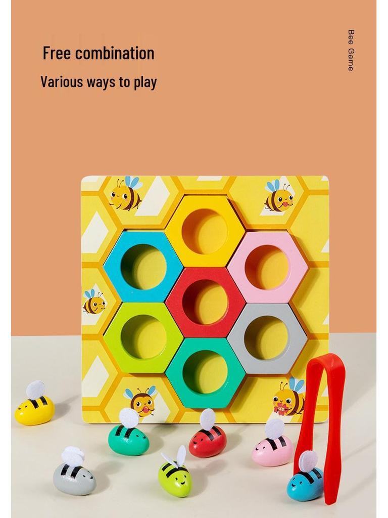 Montessori Bee Bead Toys - Hand-Eye Coordination & Brain Development Aid