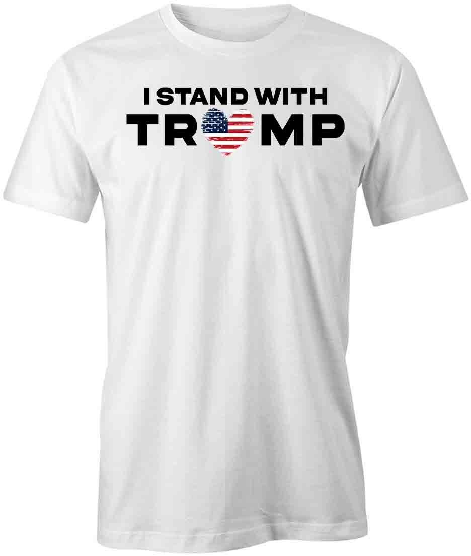 I STAND WITH TRUMP TShirt Tee Printed Graphic T-Shirt Gift S1WCA822 XXXXL