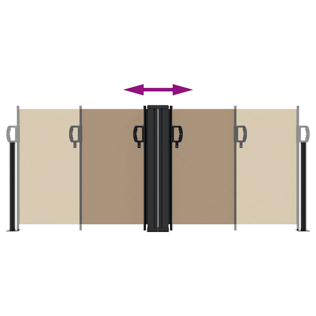 Retractable Side Awning Taupe 100 X 600 Cm
