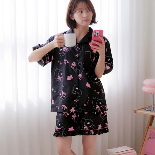 

[Kakao Friends] Black Chun Lovely Women s Pajamas_Chunsik [Shipped from Korea] 100% Authentic One Size