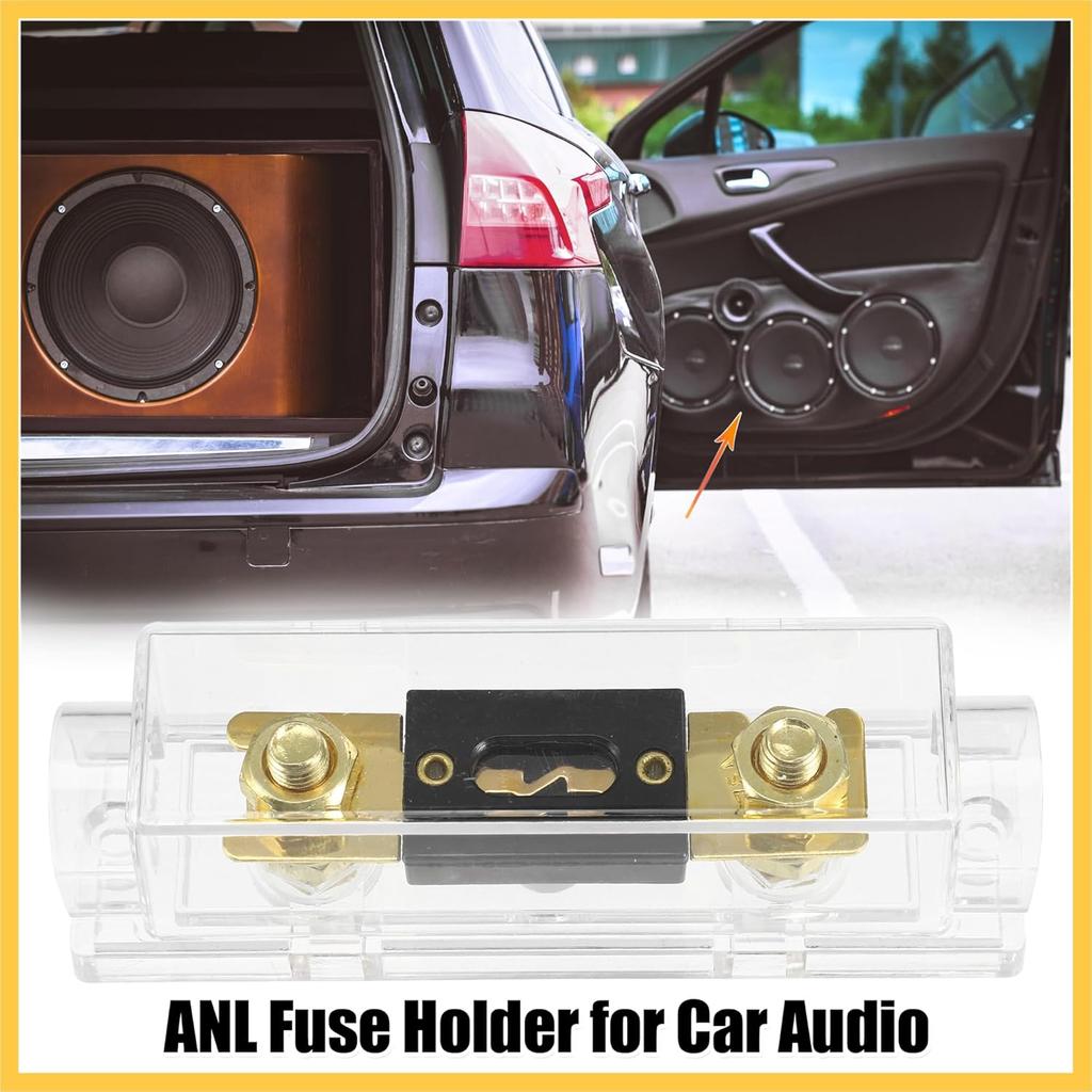 1 Set Car Audio 0 4 8 Gauge Inline ANL Fuse Holder Clear Transparent Fuse Block with 2pcs 175A Fuse Auto Replacement Parts