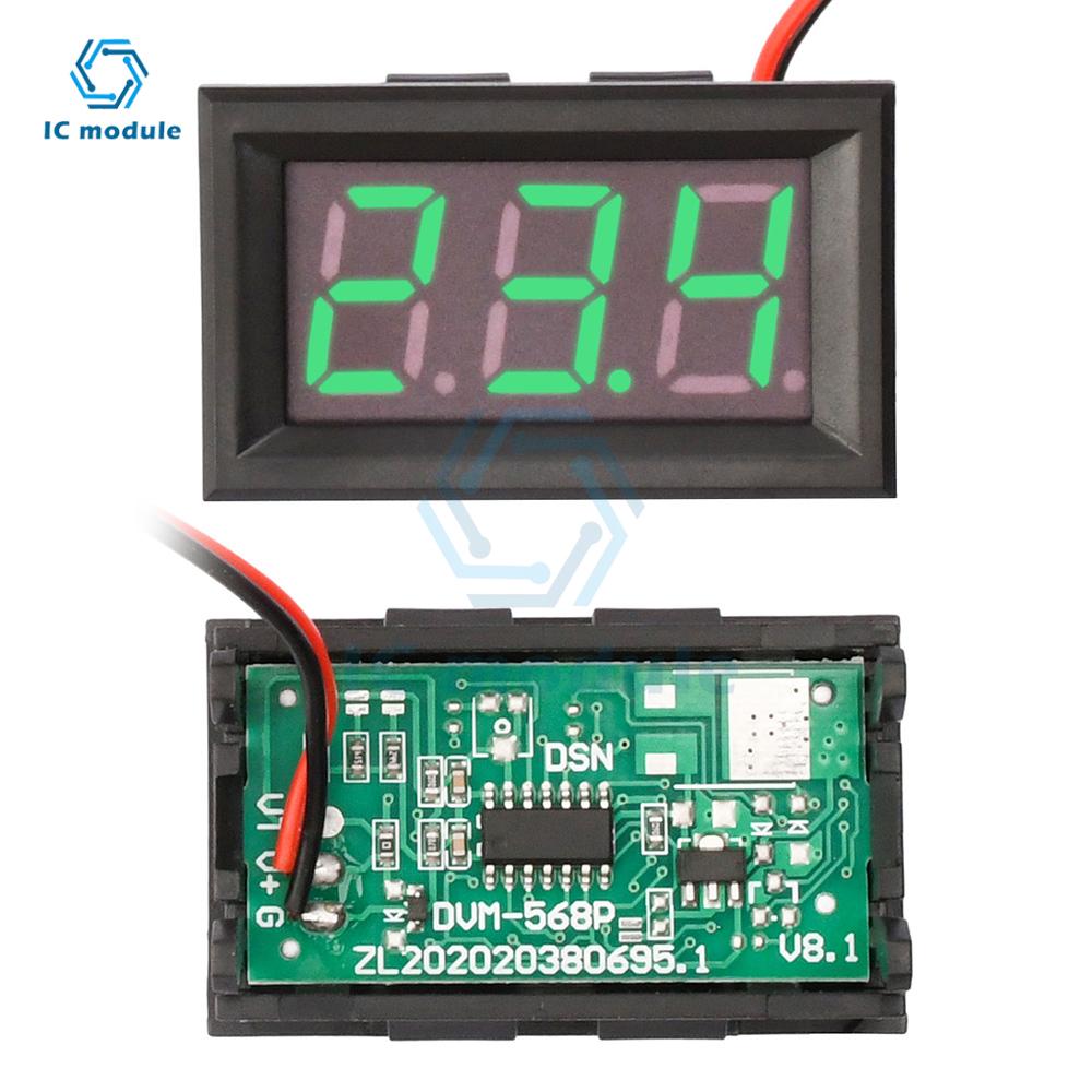 Mini LED Digital Display Voltmeter Detector DC 4.5-30V /DC4.7-30V/ DC5-30V Voltage Monitor Tester Gauge for Motorcycle Car