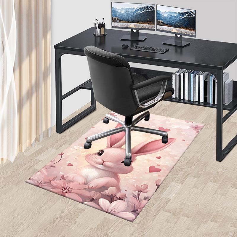 1pc rabbit flowers Carpet Office Rug Outdoor Mat Home Decor Area Carpet Festival Gift