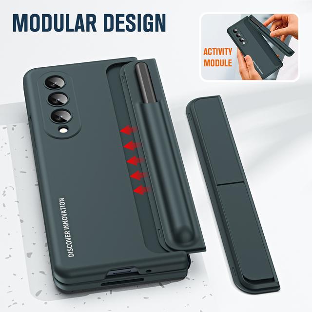 Anti -Shock Full Body Protection Zfold4 Coque Case For Samsung Galaxy Z Fold4 Fold 4 5g Zfold4 Tempered Glass Film Funda