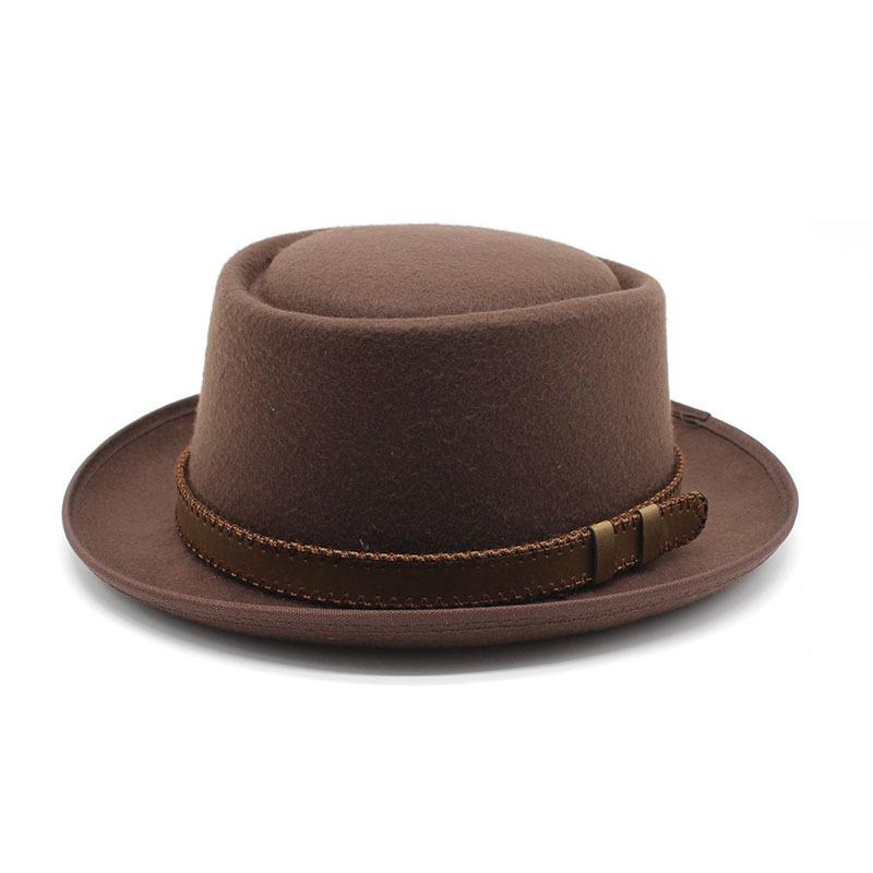 Westernový cylindr Vlněný cylindr Muži a ženy Cestovní outdoorový klobouk Zimní gentlemanský klobouk