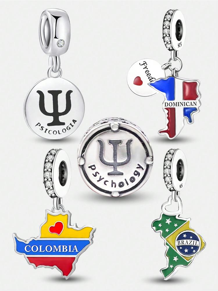 Copper Windmill Columbia Brazil Various Countries Charms Beads Fit Original Pan Bracelets Bangles Fine Jewelry Gift