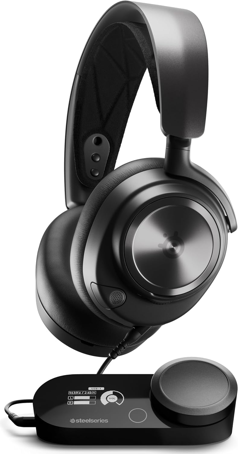 

SteelSeries Arctis Nova Pro Gaming Compatible with and with Adjustable Black Not Covered by Warranty Headset, Lightweight, Wired, Closed-Back чорний