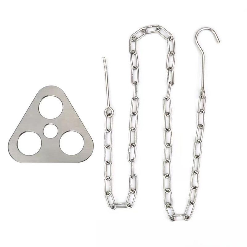 1Pc Tripod Hanging Detachable Campfire Cooking Accessories Set Outdoor Barbecue Adjustable Hanging Stainless Steel
