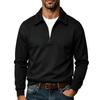 Men S Casual Plus Size Half Zip Long Sleeve Sweatshirt