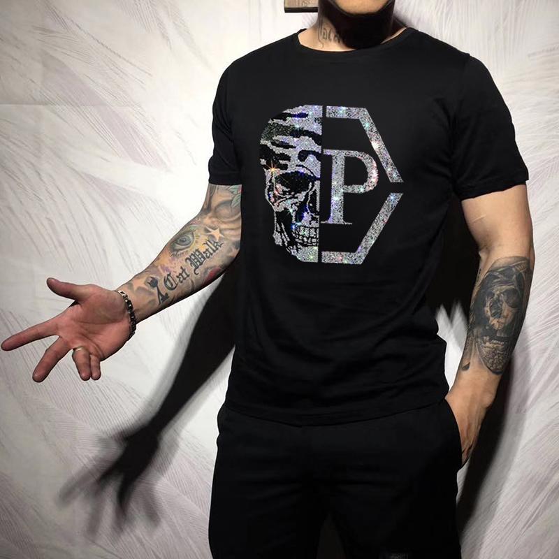 Tricou de lux european de înaltă calitate, de înaltă calitate, pentru bărbați, la modă nouă, cool 3, tricouri cu strasuri de designer, topuri casual Streetwear