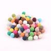 50pcs Mixed Colors Wooden Beads 16mm Cotton Beads Threading Hole Beads  for DIY Jewelry Making