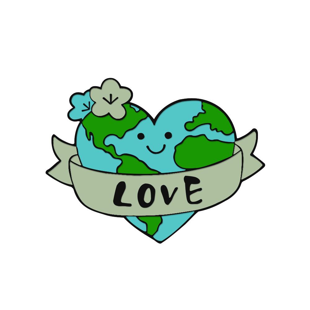 Creative Save the Earth Brooch Slogan Protect Environment Enamel Pins Save Water Go Green Badge Cartoon Custom Bag Lapel Jewelry