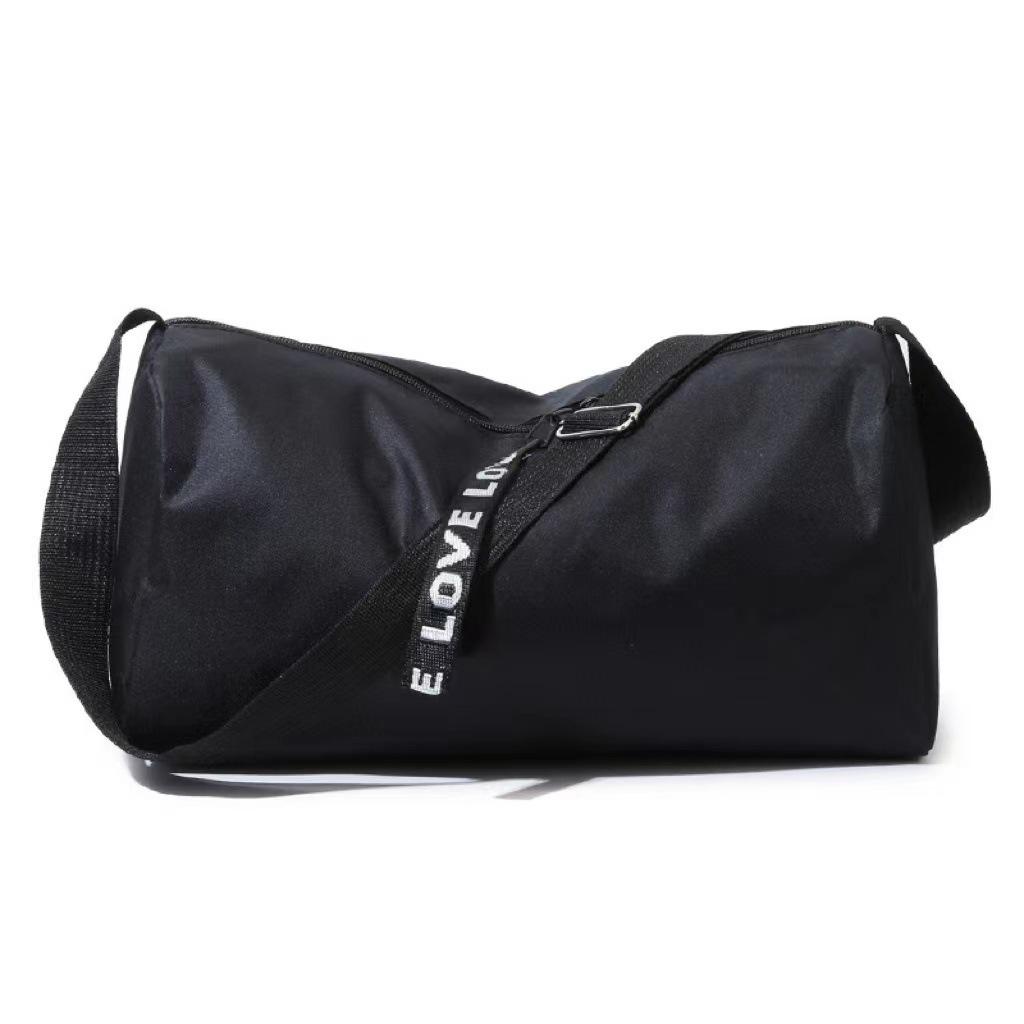 Unisex Lightweight Black Travel and Gym Crossbody Bag
