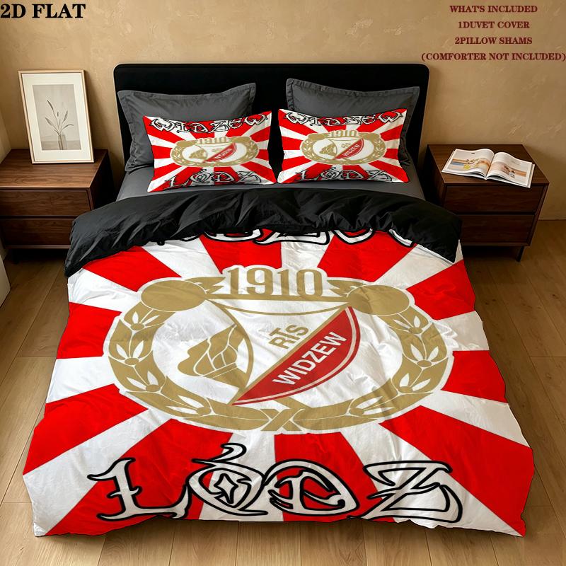 Rts Widzew D Pattern Bedding uilt Set uilt Cover Pillowcase Home Decoration Birthday Gift (1 * duvet cover + 2 * pillowcase without core)