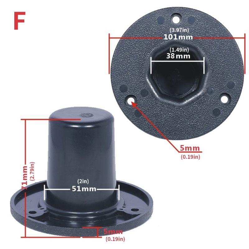 Heavy Duty Plastic Speaker Stand Top Hat Bracket For Home Theater DJ Studio Mounting Accessories Black