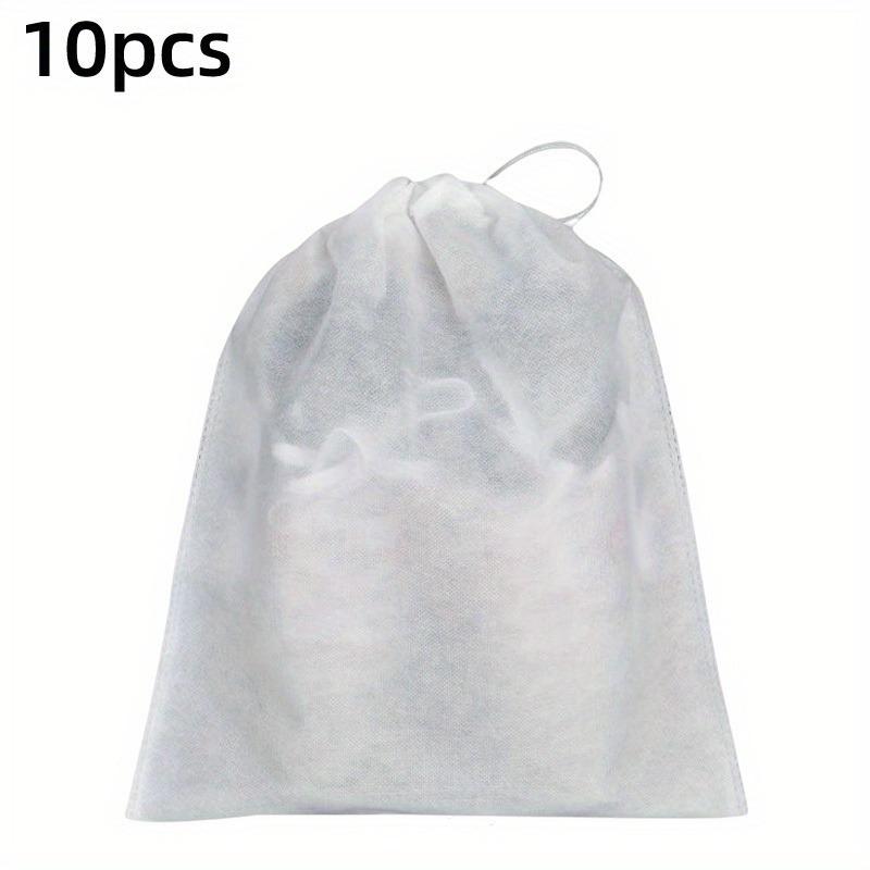 

10-Pack Non-Woven Dust-Proof Shoe Bags with Drawstring Closure - Moisture-Proof Breathable Shoe Storage Pouches for Home and Travel