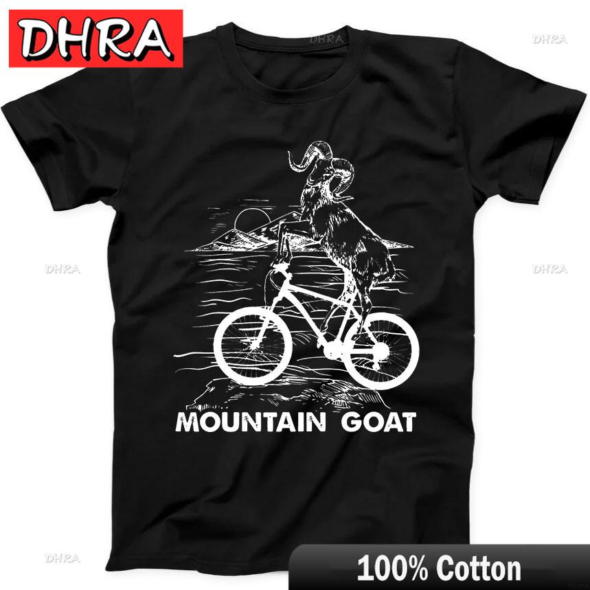 Mountain Bike Mountain Goat Riding Biking Funny Meme Gift Black T Shirt TShirts Clothing for Work From Home TShirt Femme 4XL
