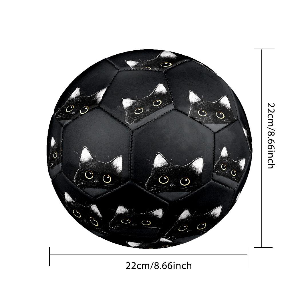 1pc Black Cat Mystery Size 5 Soccer Ball Professional Match Training Football Indoor &Outdoor Sports Ball Lightweight Durable c6530