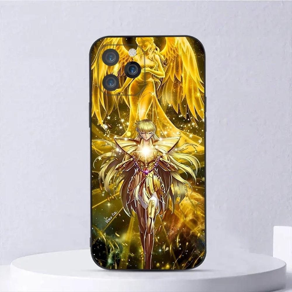 Saint Seiya Virgo Shaka Phone Case For iPhone 16,15,14,13,12,11,Plus,Pro Max,XS,X,XR,SE,Mini,8,7 Soft Silicone Black Cover
