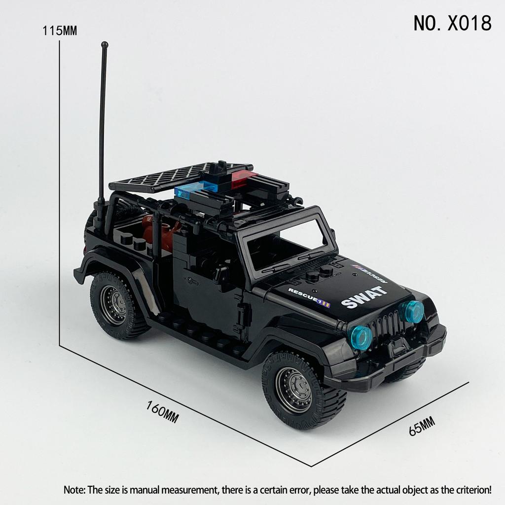 X001-X044 J772 J773 J779 Police Car Rescue Patrol Car Building Block Small Particle Toy